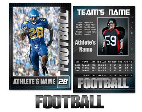 Football Game Cards Templates