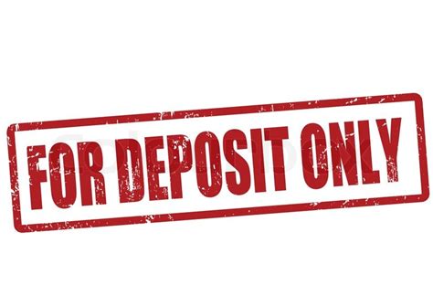 For Deposit Only Stamp Meaning