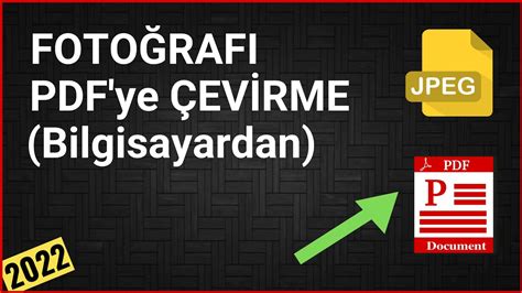 Fotoğrafi pdf e çevir