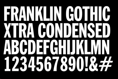 Franklin gothic extra ダウンロード フリー