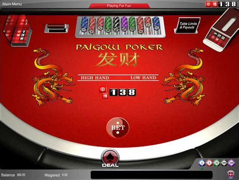 Free Pai Gow Poker Games