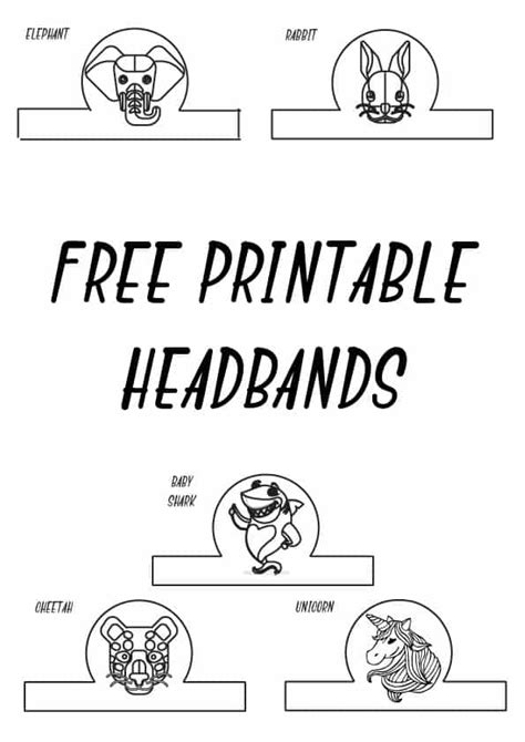 Free Printable Headbands Cards