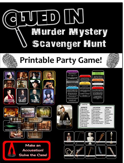 Free Printable Murder Mystery Games