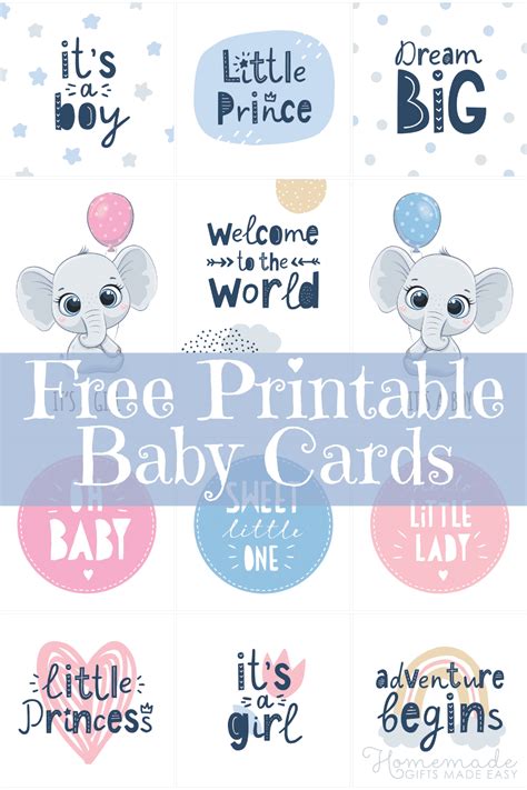 Free Printable New Baby Cards