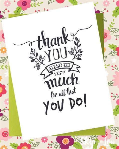 Free Printable Thank You Cards Template