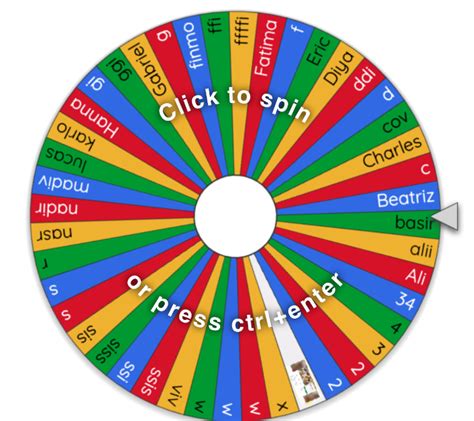 Free Random Name Picker Spinner Wheel