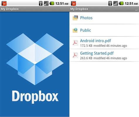 Galaxy dropbox