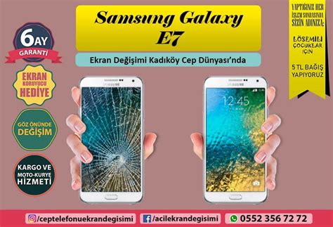 Galaxy e7 ekran değişimi