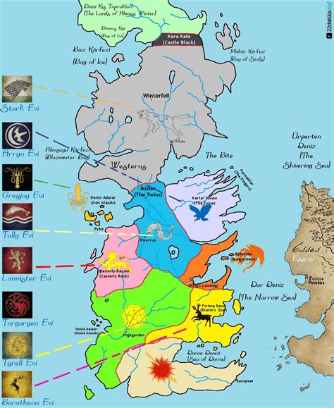 Game of Thrones dünyanın tam xəritəsi