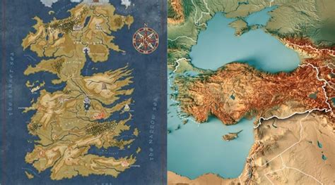 Game of Thrones rus dilində yeddi krallığın xəritəsi interaktiv
