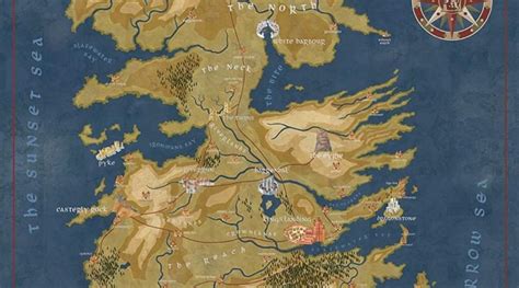 Game of Thrones seriyası dünyasının xəritəsi