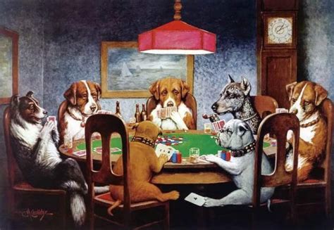 Game poker in painted