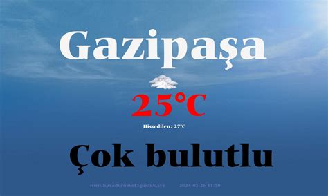 Gazipaşa hava durumu mgm