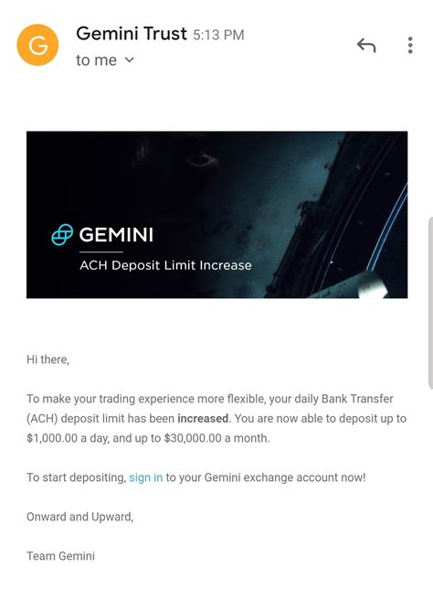 Gemini Deposit Limit