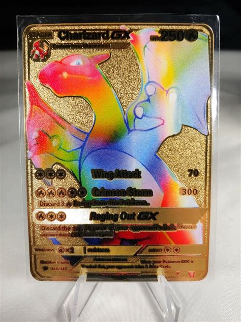 Gold Metal Rainbow Charizard