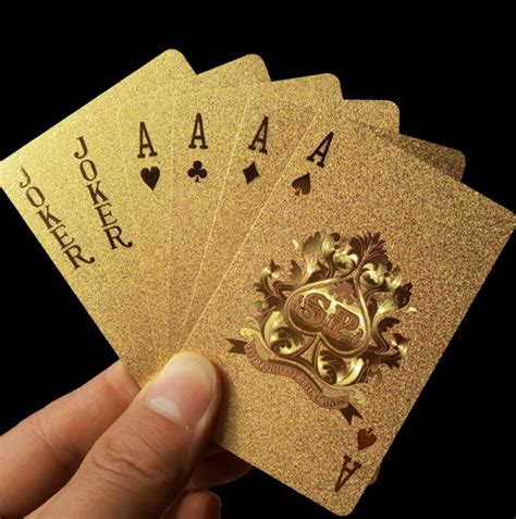 Gold Poker Cards