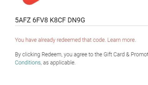 Google Play Gift Card Already Redeemed