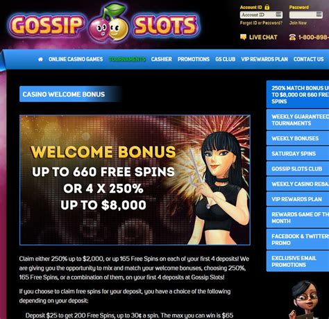 Gossip No Deposit Bonus Codes