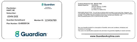 Guardian Insurance Card