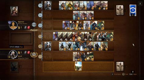 Gwent buy board oyunu oynamaq üçün kartlar