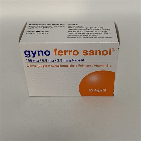 Gyno ferro sanol hamilelikte