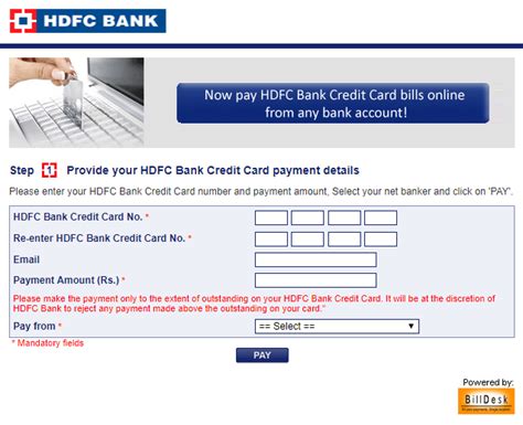 Hdfc Credit Card Payment Billdesk