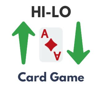 Hi lo Game Card Game Play Hi lo Game Card Game Play