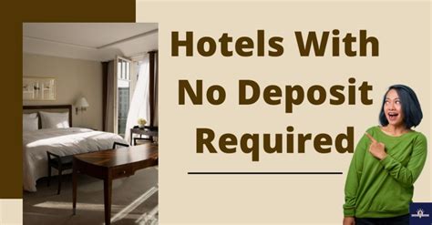 Hotels Without Deposit Near Me