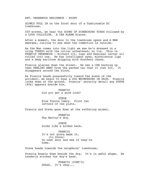 House Of Cards Script Download