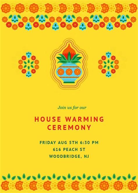 House Warming Ceremony Invitation Templates