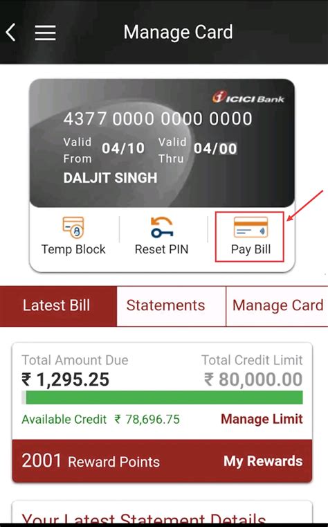 How Many Days To Pay Credit Card Bill Icici