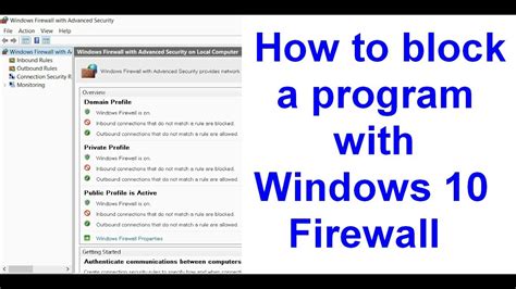 How To Block Program In Firewall
