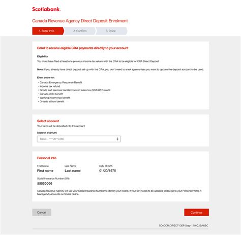 How To Change Cra Direct Deposit Information