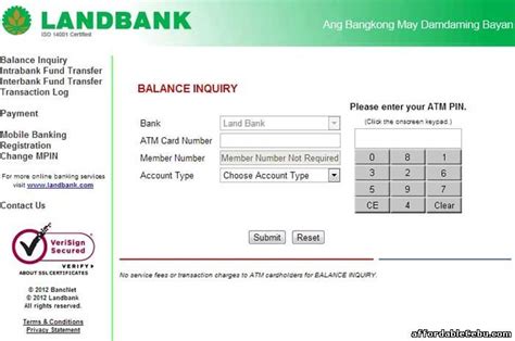 How To Check Balance In Atm Card Online Landbank