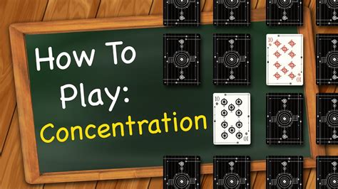 How To Play Concentration