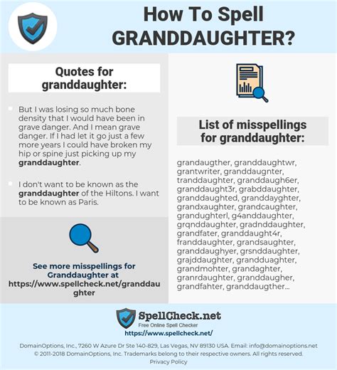 How To Spell Granddaughter Correctly