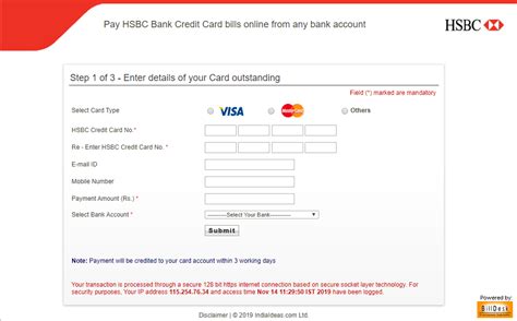 Hsbc Credit Card Bill Payment Billdesk