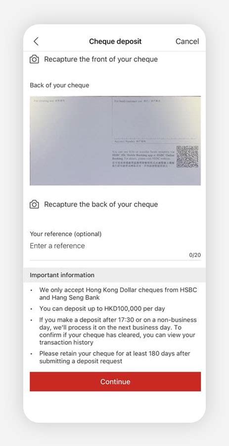 Hsbc Pay In Cheque App