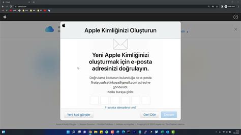 Icloud hesap açma