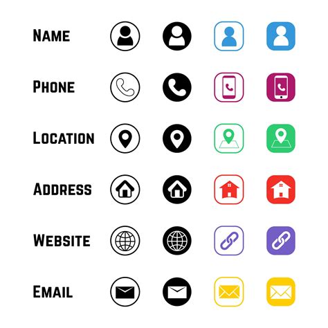 Icons For Business Card Maker