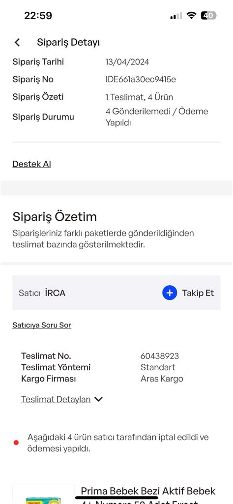 Idefix sipariş adresi değiştirme