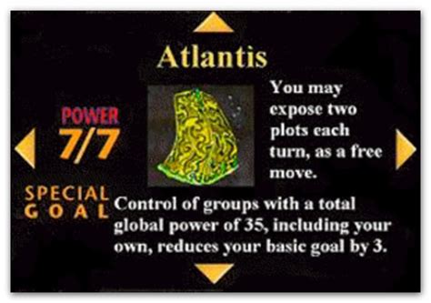 Illuminati Game Card Atlantis Illuminati Game Card Atlantis