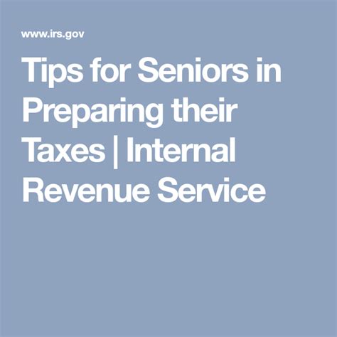 Income Tax Tips For Seniors