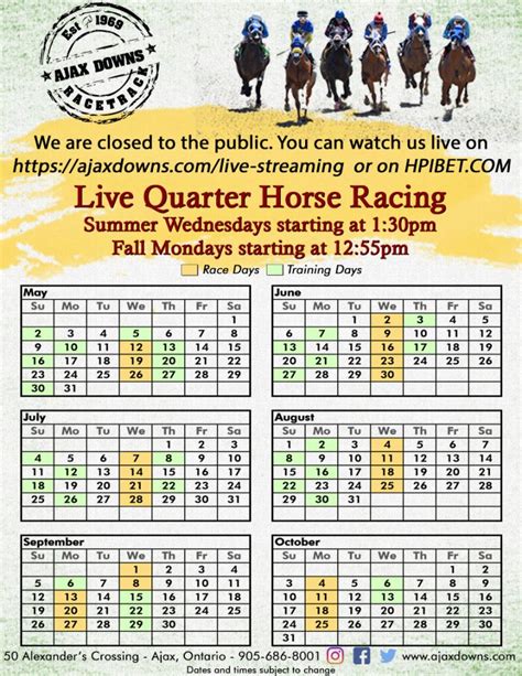 Indiana Live Casino Horse Racing Schedule