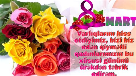 Ingilis dilinde 8 mart tebrikleri