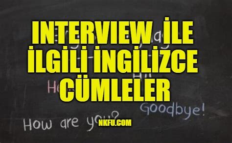 Ingilizce interview