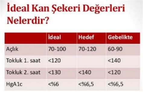 Insan şeker değerleri