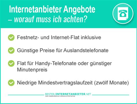 Internetanbieter Angebote