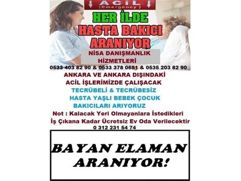 Izmitte hasta bakıcısı arayanlar