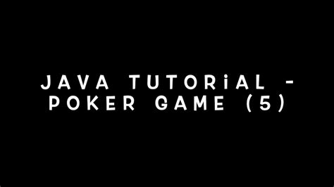 Java poker oyununu yükləmək